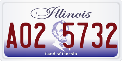 IL license plate A025732