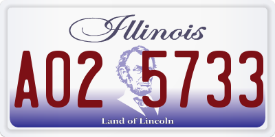 IL license plate A025733