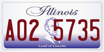 IL license plate A025735