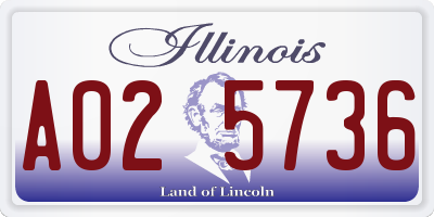 IL license plate A025736