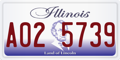 IL license plate A025739