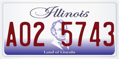 IL license plate A025743