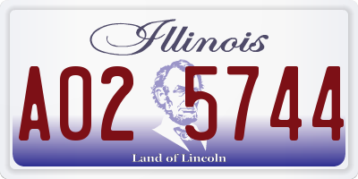 IL license plate A025744