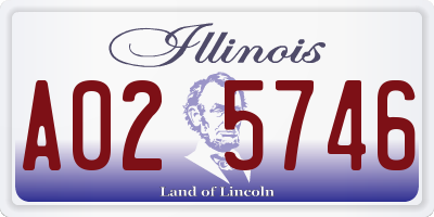 IL license plate A025746