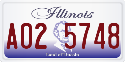IL license plate A025748