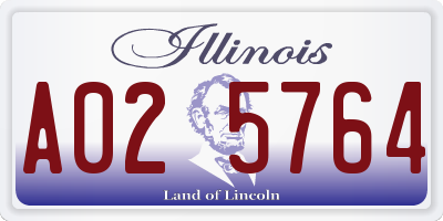 IL license plate A025764