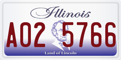 IL license plate A025766