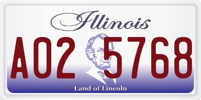 IL license plate A025768