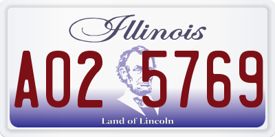 IL license plate A025769
