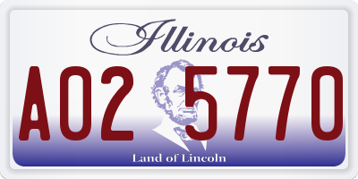 IL license plate A025770