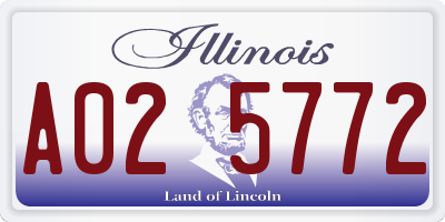 IL license plate A025772
