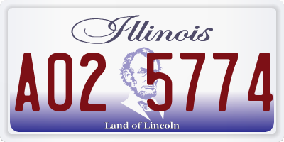 IL license plate A025774