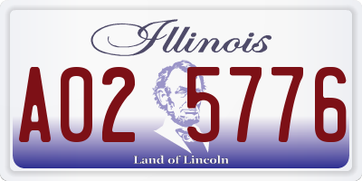 IL license plate A025776