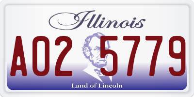 IL license plate A025779
