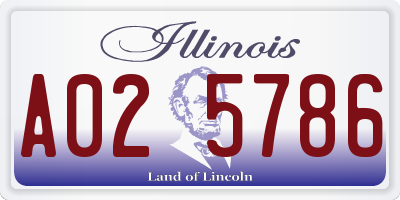 IL license plate A025786
