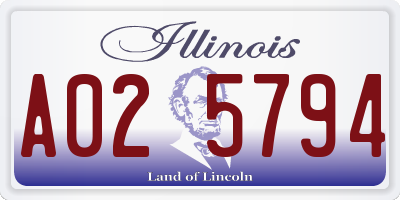 IL license plate A025794