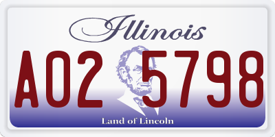 IL license plate A025798