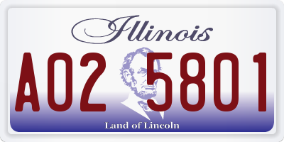 IL license plate A025801