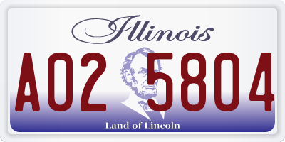 IL license plate A025804