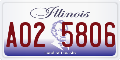 IL license plate A025806