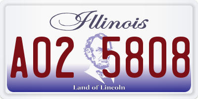 IL license plate A025808