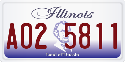 IL license plate A025811