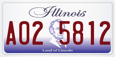 IL license plate A025812