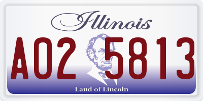 IL license plate A025813