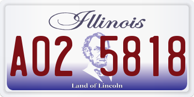 IL license plate A025818