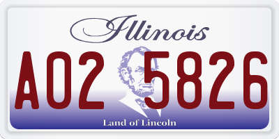 IL license plate A025826