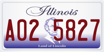 IL license plate A025827