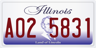 IL license plate A025831
