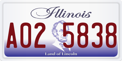 IL license plate A025838