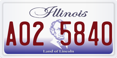 IL license plate A025840