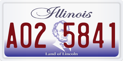 IL license plate A025841