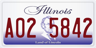IL license plate A025842