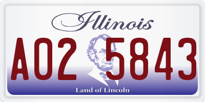 IL license plate A025843