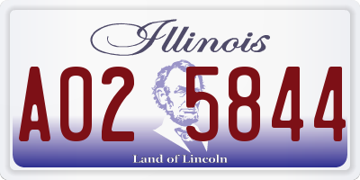 IL license plate A025844