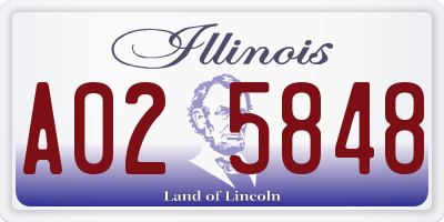IL license plate A025848