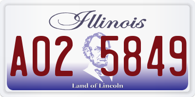 IL license plate A025849