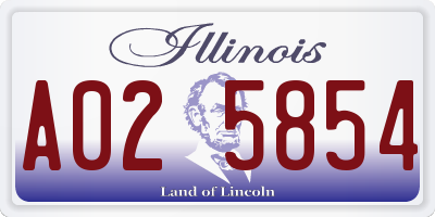 IL license plate A025854