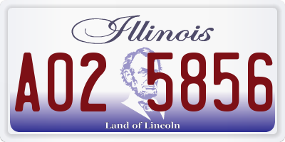 IL license plate A025856