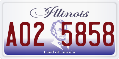 IL license plate A025858