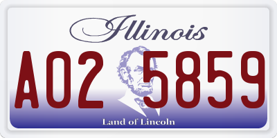 IL license plate A025859