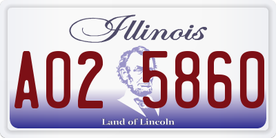 IL license plate A025860