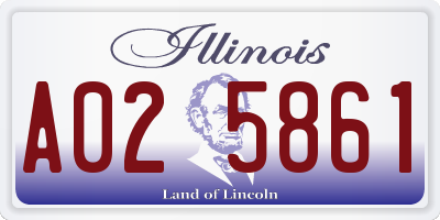 IL license plate A025861