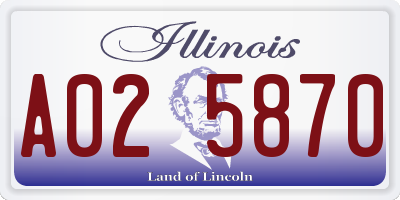 IL license plate A025870
