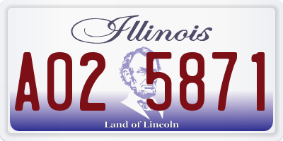 IL license plate A025871