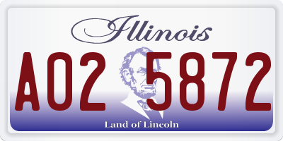 IL license plate A025872