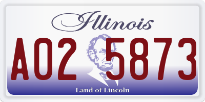IL license plate A025873